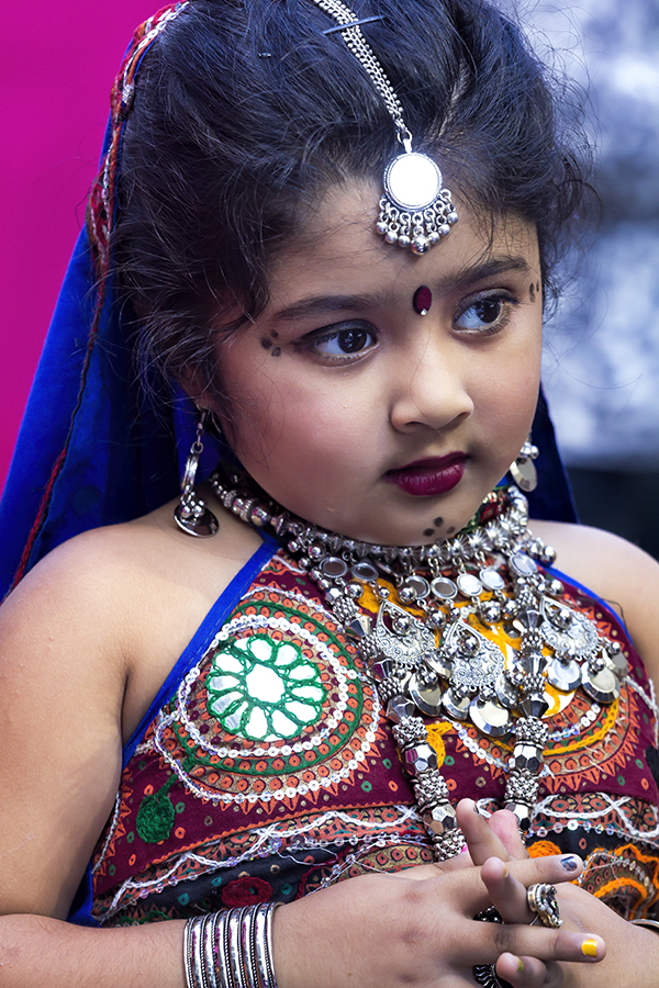 Diwali Festival NYC 2017 Girl in Traditional Dress